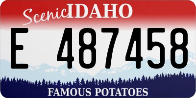 ID license plate E487458