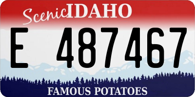 ID license plate E487467