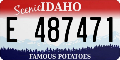 ID license plate E487471