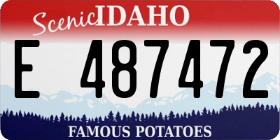 ID license plate E487472