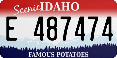 ID license plate E487474