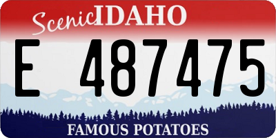 ID license plate E487475