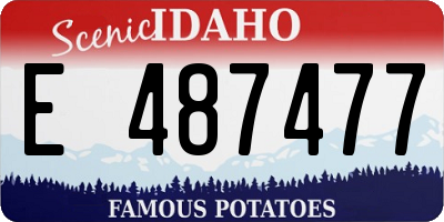 ID license plate E487477