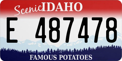 ID license plate E487478