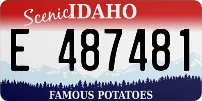 ID license plate E487481