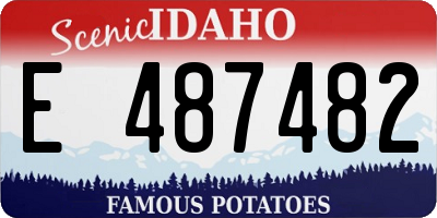 ID license plate E487482