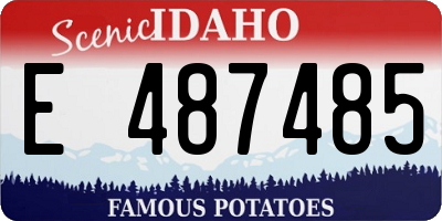 ID license plate E487485