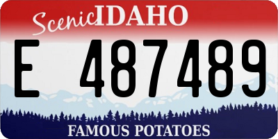 ID license plate E487489