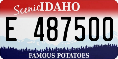 ID license plate E487500