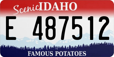 ID license plate E487512
