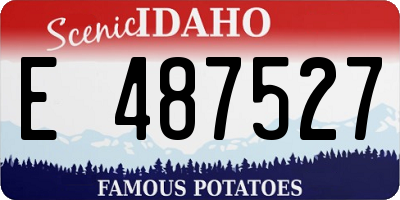ID license plate E487527
