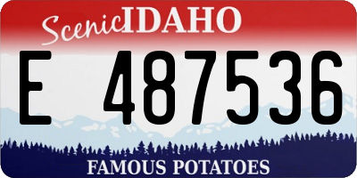 ID license plate E487536