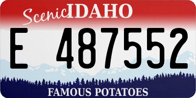 ID license plate E487552