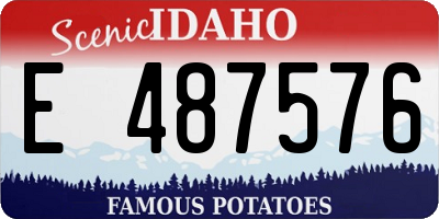 ID license plate E487576