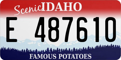 ID license plate E487610