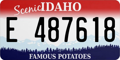 ID license plate E487618