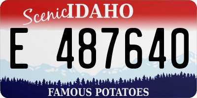 ID license plate E487640