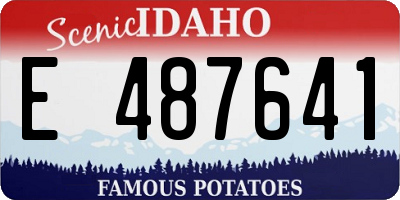 ID license plate E487641