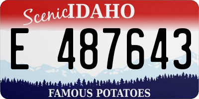 ID license plate E487643