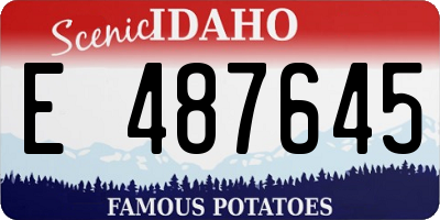 ID license plate E487645
