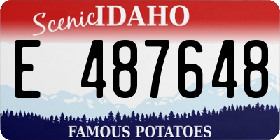 ID license plate E487648