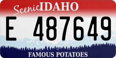 ID license plate E487649