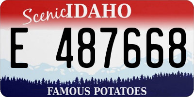 ID license plate E487668