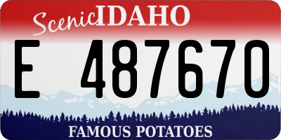 ID license plate E487670