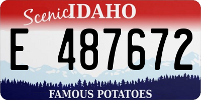 ID license plate E487672