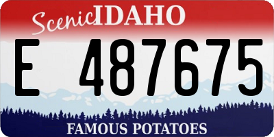 ID license plate E487675