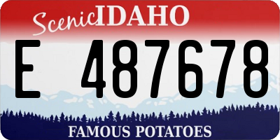 ID license plate E487678