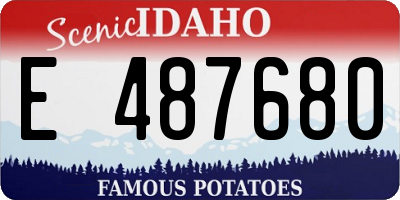ID license plate E487680