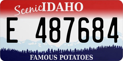 ID license plate E487684