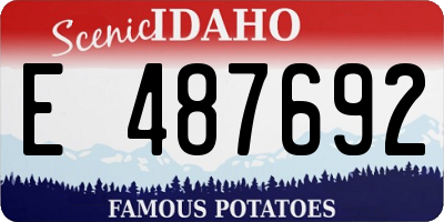 ID license plate E487692