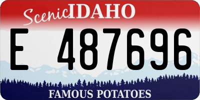 ID license plate E487696