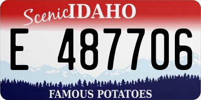 ID license plate E487706