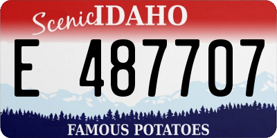 ID license plate E487707