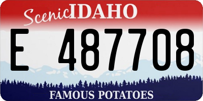 ID license plate E487708