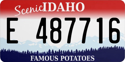 ID license plate E487716