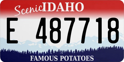 ID license plate E487718