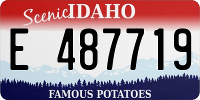 ID license plate E487719