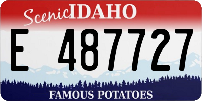 ID license plate E487727