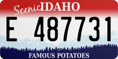ID license plate E487731