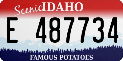 ID license plate E487734