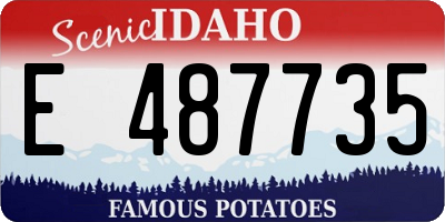 ID license plate E487735