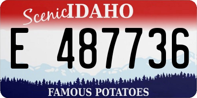 ID license plate E487736