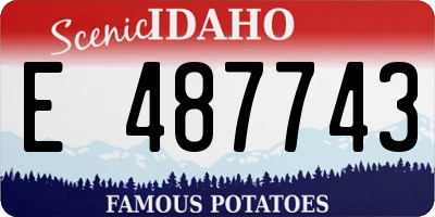 ID license plate E487743