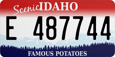 ID license plate E487744