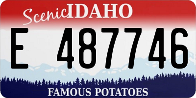 ID license plate E487746