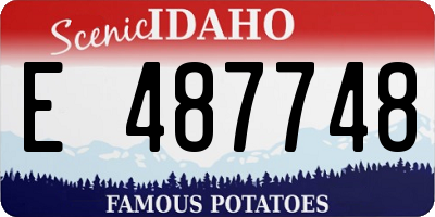 ID license plate E487748